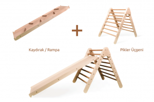 Pikler Üçgeni + Kaydırak & Rampa