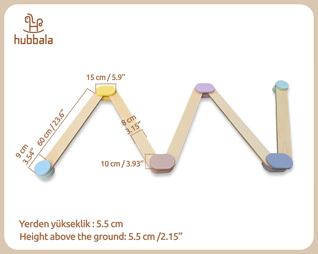 Pastel Renkli P.Üçgeni JR + Pastel Renkli P.Halkası JR + Kaydırak & Pastel Renkli Rampa + Dengeyolu - Görsel 5